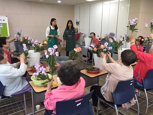 계절꽃다발 만들기